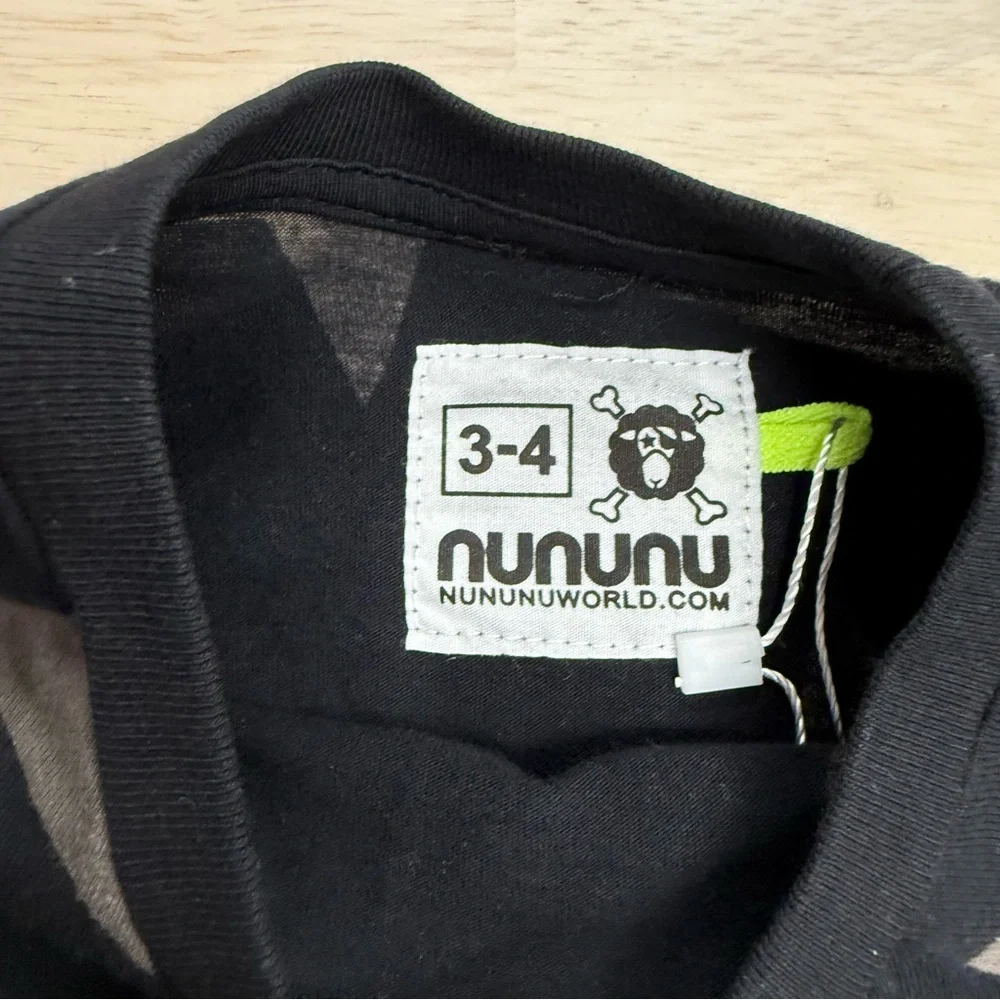 Nununu 3/4 black Star Ruffle dress